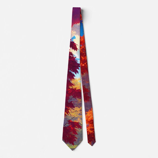 Abandoned autumn shrine :: neck tie (Front)