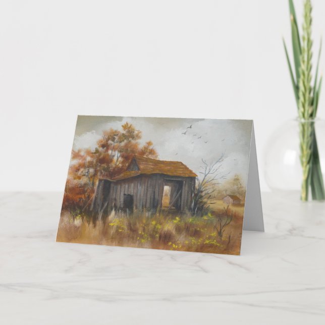 Abandoned Barn Farm  Rustic Country Card (Front)