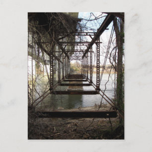 Abandoned bridge on Belle Isle Postcard