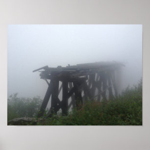 Abandoned Bridge over Dead Horse Gulch, Yukon Poster