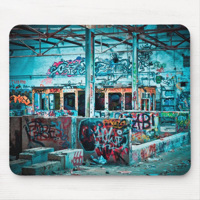 Abandoned Building Graffiti  Mouse Pad (Front)