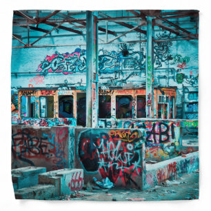 Abandoned Building Street Art Graffiti Bandana