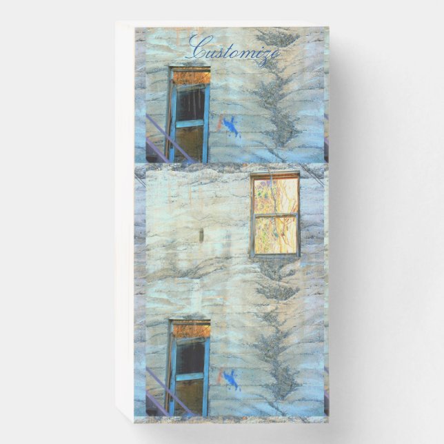 Abandoned Building Thunder_Cove Wooden Box Sign (Front Vertical)