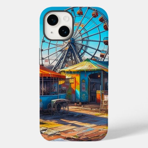 Abandoned Carnival Empty Ferris Wheel and Rides Case_Mate iPhone 14 Case