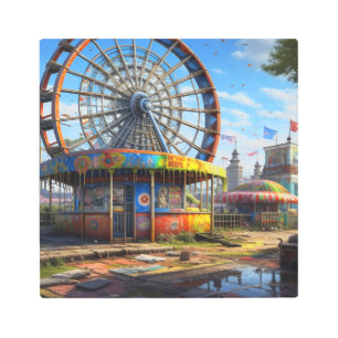 Abandoned Carnival Ferris Wheel Ai art