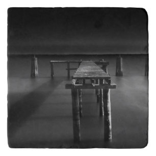 Abandoned Dock At Lake Monroe Trivet