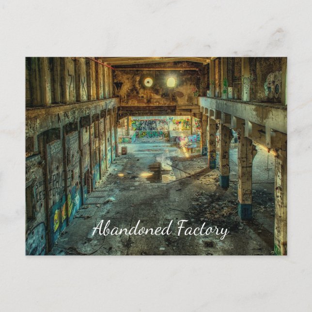 Abandoned Factory Decay Postcard (Front)