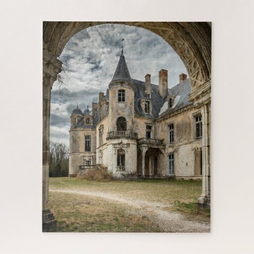 Abandoned Fantasy French Chateau in Ruins Jigsaw Puzzle