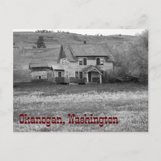 Abandoned Homestead Okanogan County Washington Postcard (Front)