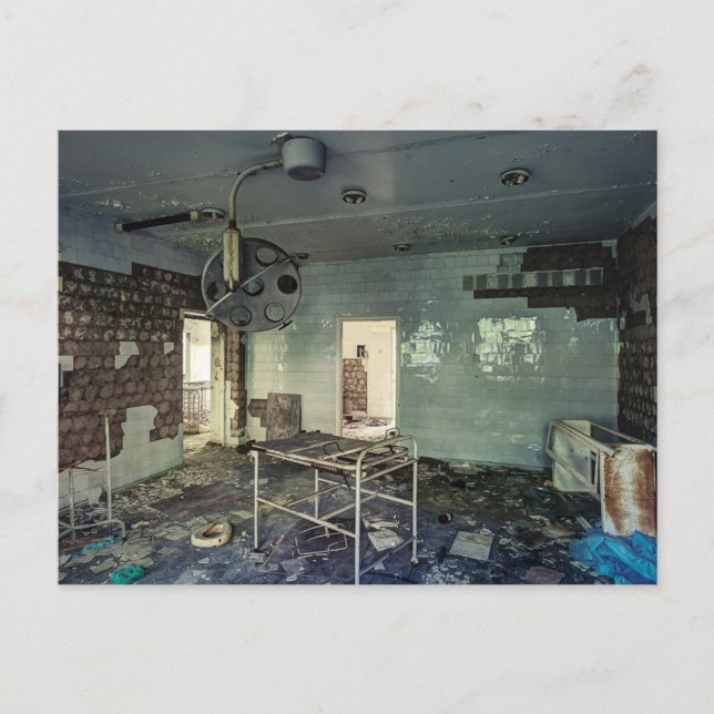 Abandoned Hospital Pripyat by Chernobyl Postcard (Front)