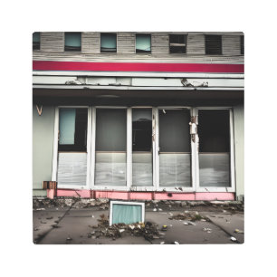 Abandoned Hotel Lost Spaces Debilitated Metal Print