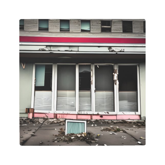 Abandoned Hotel Lost Spaces Debilitated Metal Print (Front)