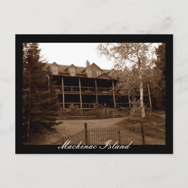 Abandoned Hotel Mackinac Island Postcard (Front)