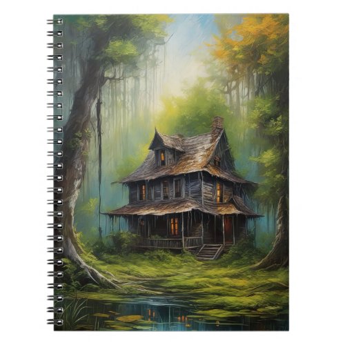 Abandoned House Amidst the Swampy Silence Notebook