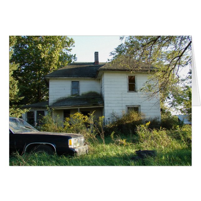 Abandoned House and Car in Rural Iowa (Front Horizontal)