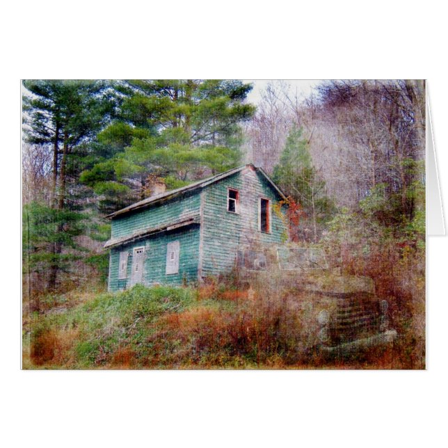 Abandoned House and Truck Digital Art Cards (Front Horizontal)