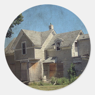 Abandoned House Classic Round Sticker