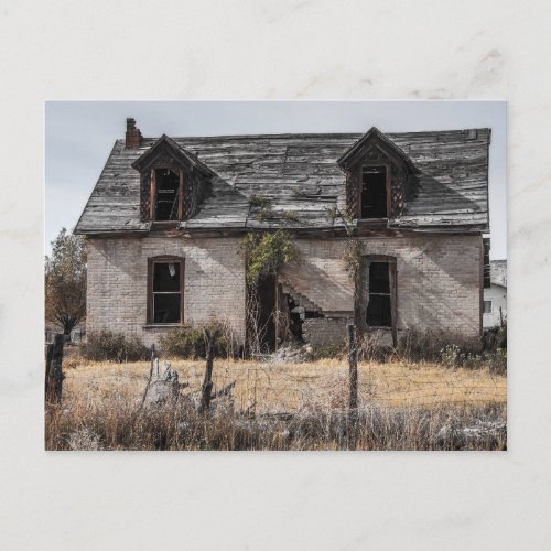 Abandoned House In Central Utah Postcard