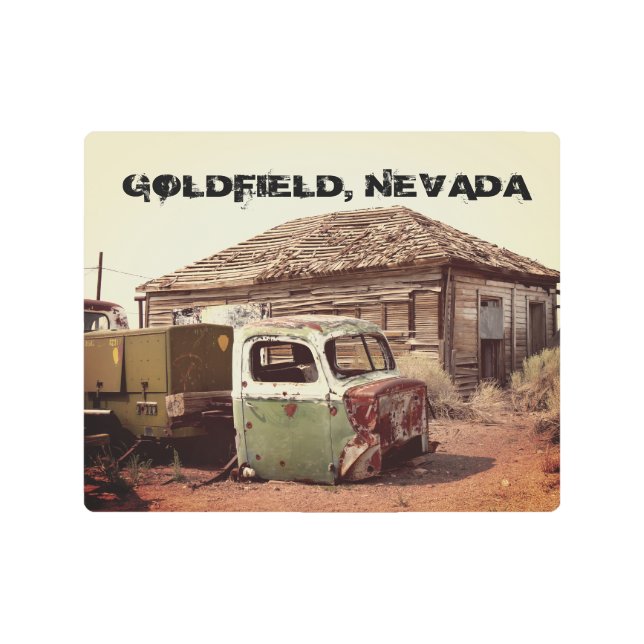 Abandoned House In Goldfield Nevada Metal Print (Front)