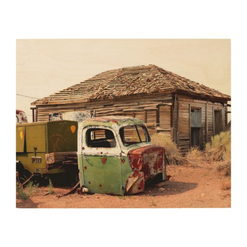 Abandoned House In Goldfield Nevada Wood Wall Art