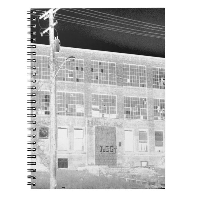 Abandoned Manufacturing Building - negative Notebook (Front)