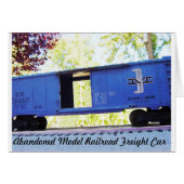 Abandoned Model Railroad Freight Car Card (Front Horizontal)