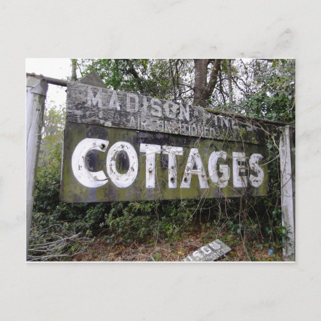 Abandoned Motor Inn Sign Postcard (Front)