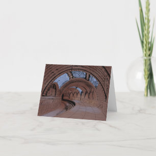 Abandoned NY City Hall Subway Station Illustration Letterpress Thank You Card