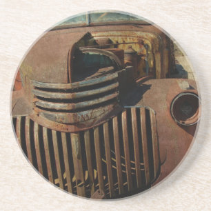 Abandoned Old Truck Drink Coaster