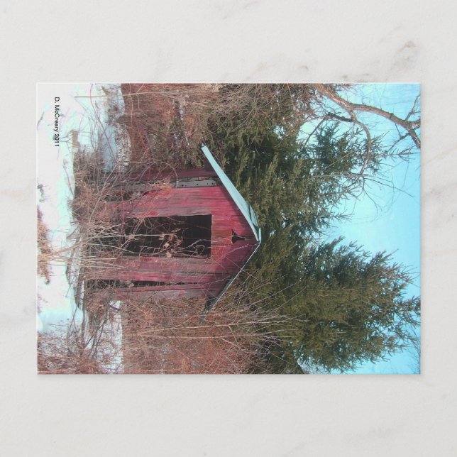 Abandoned Outhouse Postcard (Front)