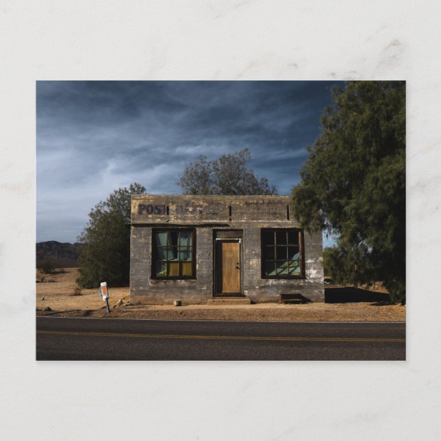 Abandoned Post Office in Kelso California Postcard (Front)