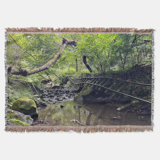 Abandoned Railroad Throw Blanket (Front)