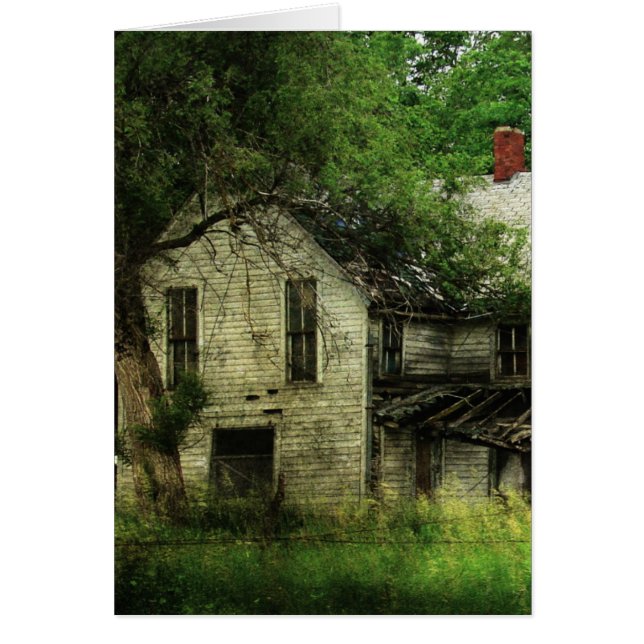 Abandoned Rural Missouri House Birthday Cards (Front)