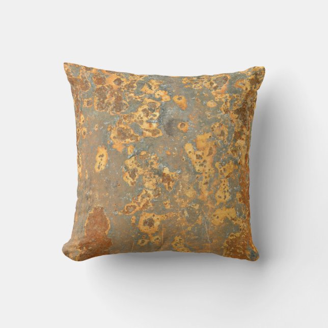 Abandoned Rust Throw Pillow (Front)