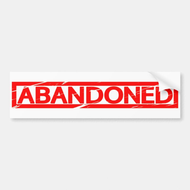 Abandoned Stamp Bumper Sticker (Front)