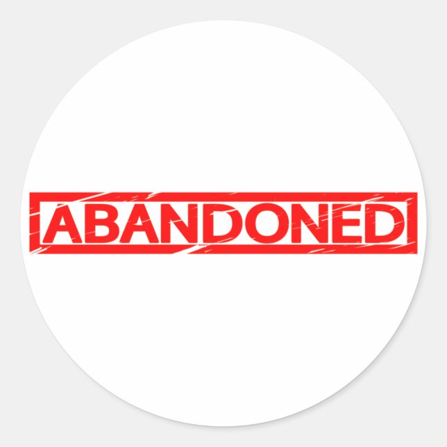 Abandoned Stamp Classic Round Sticker (Front)