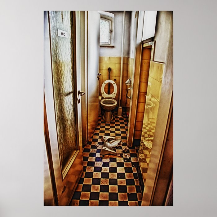 abandoned toilet print
