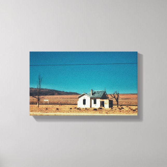 Abandoned Train Station in Namibia Canvas Print (Front)