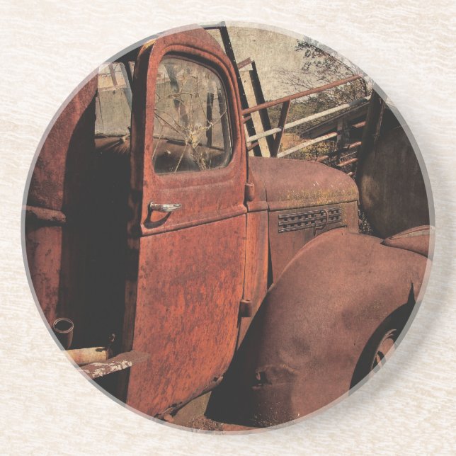 Abandoned Truck Drink Coaster (Front)