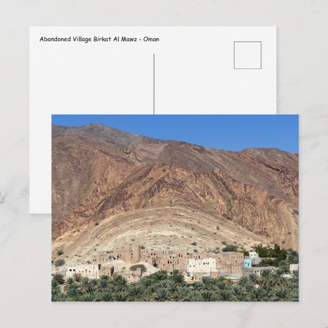 Abandoned Village Birkat Al Mawz - Oman Postcard (Front/Back)