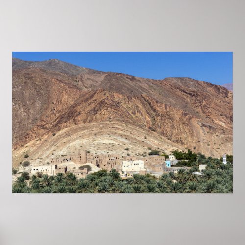 Abandoned Village Birkat Al Mawz _ Oman Poster
