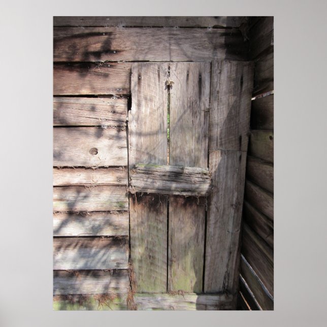 Abandoned Weathered Barn Door Poster (Front)