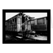 Abandoned Wooden Passenger Car Le Mastrou card (Front Horizontal)