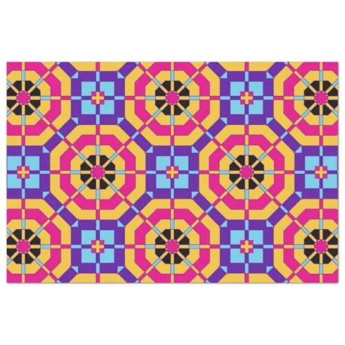 Abastract Colorful Kaleidoscope Geometric Pattern Tissue Paper