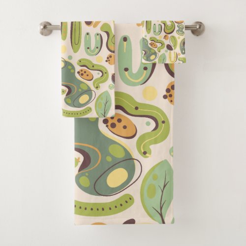 Abatract Colours Pattern  Bath Towel Set