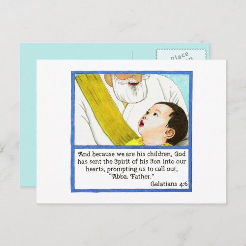 Abba Father Inspirational Postcard