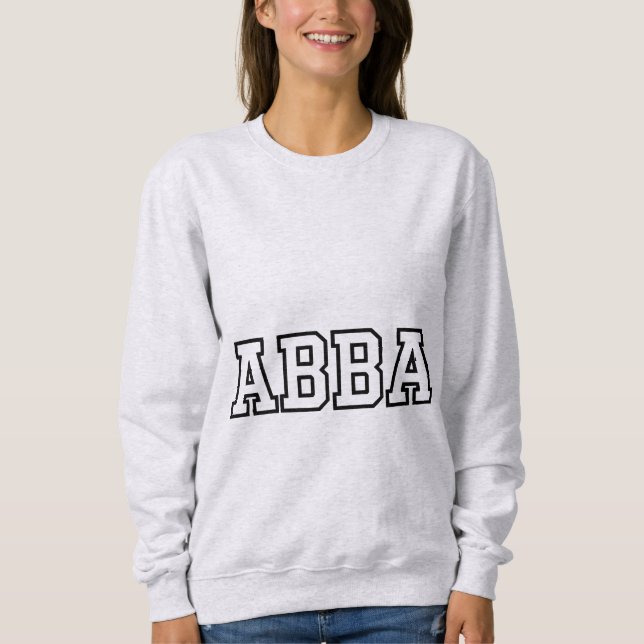 Abba Name Typography Design Sweatshirt (Front)