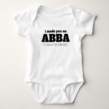 Abba New Dad First Newborn Baby Father's Day Gift Baby Bodysuit