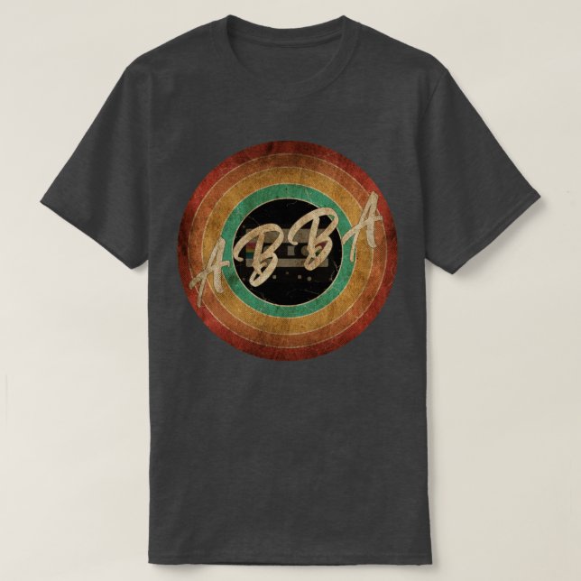ABBA Vintage Circle Art T-Shirt (Design Front)