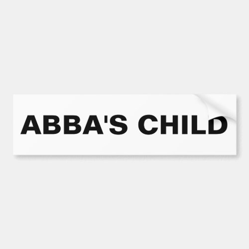 Abbas Child Bumper Sticker